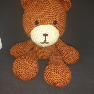 handmade crochet amigurumi teddy bear