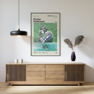 Porter Robinson Nurture Inspired Mid-Century Modern Poster, Retro Style Print, Electronic Dance Music, DJ, Wall Art, District 33 image 2