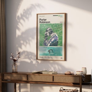 Porter Robinson Nurture Inspired Mid-Century Modern Poster, Retro Style Print, Electronic Dance Music, DJ, Wall Art, District 33 image 3