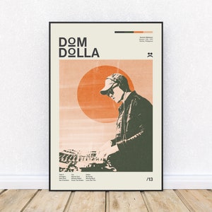 Dom Dolla Inspired Mid-Century Modern Poster, Retro Style Print, Electronic Dance Music DJ, Wall Art, District 33