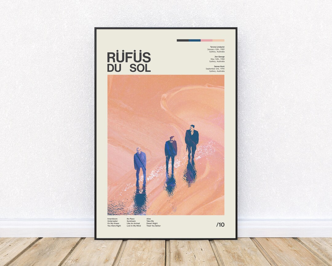 Rufus Du Sol Inspired Mid-century Modern Poster, Retro Style Print ...