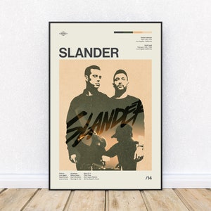 Slander Inspired Mid-Century Modern Poster, Retro Style Print, Electronic Dance Music DJ, Wall Art, District 33