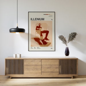 Illenium Inspired Mid-Century Modern Poster, Retro style print, electronic dance music, DJ, Wall Art, District 33 image 2