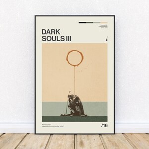 Póster inspirado en Dark Souls 3, impresión artística de estilo retro, videojuego, arte mural, Distrito 33