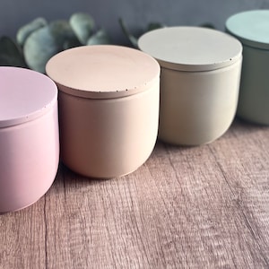 Wholesale Hand-made Cement Jar Case of 4 Vessels Tulip shape Candle Vessel Modern Minimalist Jar Home Decor wholesale jars, Candle Container