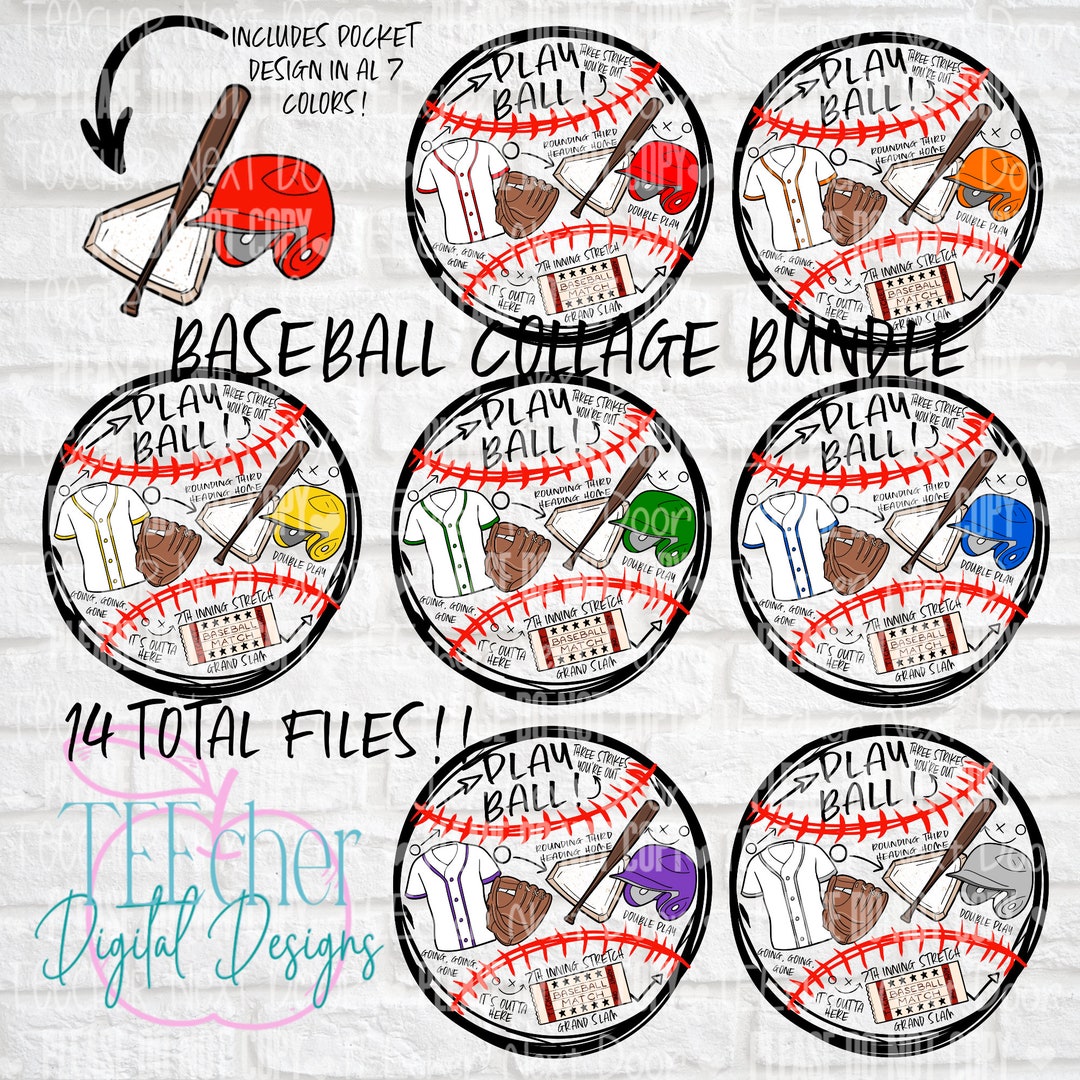 Baseball Collage PNG, Baseball Bundle - Etsy