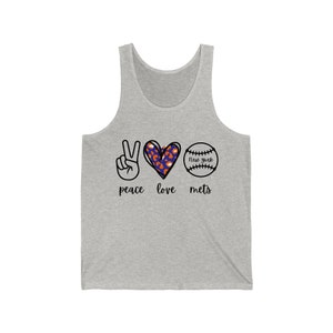 Peace Love Mets Unisex Jersey Tank