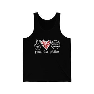 Peace Love Phillies Unisex Jersey Tank