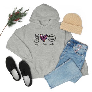 Peace Love Mets Unisex Heavy Blend Hooded Sweatshirt