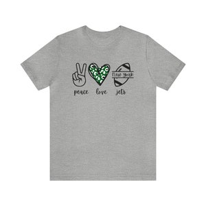 Peace Love Jets Unisex Jersey Kurzarm T-Shirt