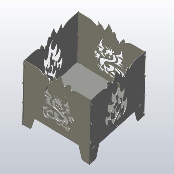 Fire pit dragon dxf files, dxf files for plasma, barbecue, grill fire pit, svg files for plasma, fire barrel, foldable fire pit