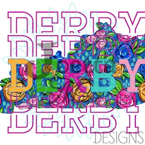 Derby, Kentucky, KY, paard | PNG ontwerp digitale download, sublimatie, DTF