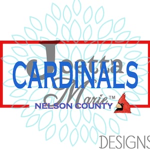 Cardinals, Nelson County, Bardstown, Mascot, School Spirit, Kentucky, KY | PNG Design Digital Download, Sublimation, DTF