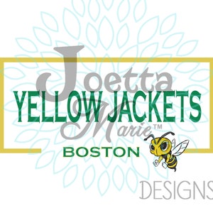 Yellow Jackets, Boston, Bardstown, Mascot, School Spirit, Kentucky, KY | PNG Design Digital Download, Sublimation, DTF