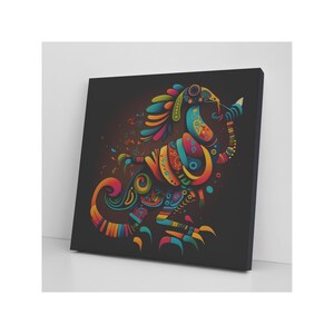 Kokopelli Inspired Modern Art Canvas