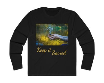 Men's Long Sleeve Crew Tee Men's T-Shirts Spiritual Clothing Keep it Sacred Tatoo's