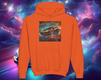 Futuristic AI Lambo Hoodie - Teen Hooded Sweatshirt, Trendy Unisex Jumper, Tech Lover Gift, Cool Car Lover Apparel, Urban Streetwear