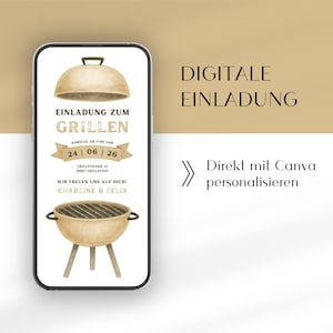 Digital barbecue invitation | WhatsApp barbecue invitation | Animated birthday invitation | Garden party birthday