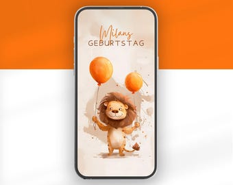 Digital Invitation for a Wild One 1st Birthday Party | Lion Safari Children's Birthday Party | Animated Video Invitation | WhatsApp | Canva Template