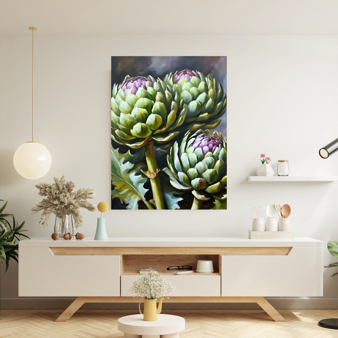Plant Lover Wall Art. Artichoke Canvas Art. Artichoke Wall Art