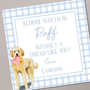 Schule wäre Ruff Without You Valentinstag Vorlage, Doodle Hund Welpe Valentinstag, Jungen Klasse Valentinstag, Corjl Instant Download