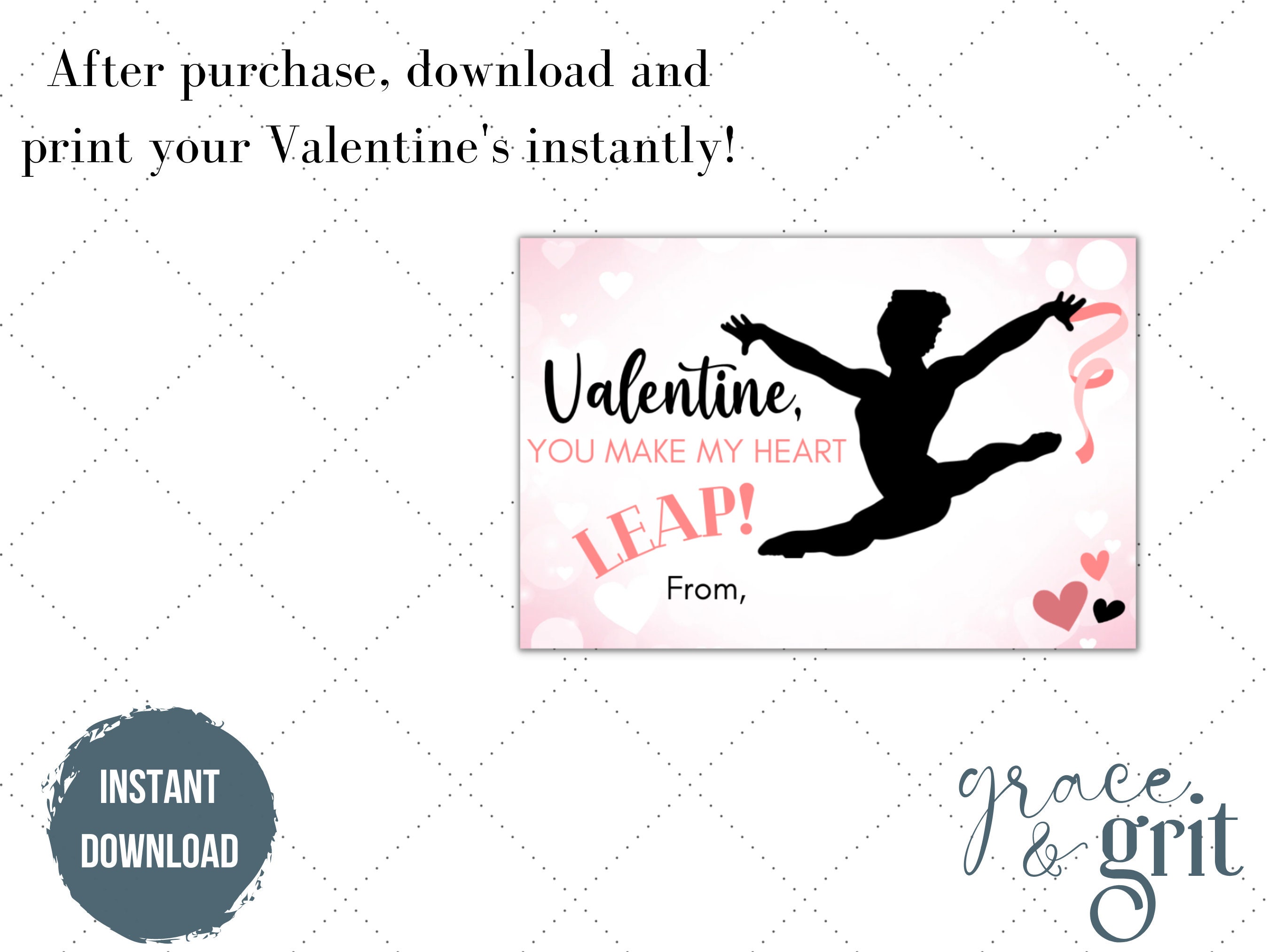 Gymnastics Valentine Cards for Kids School Classroom / Digital ...