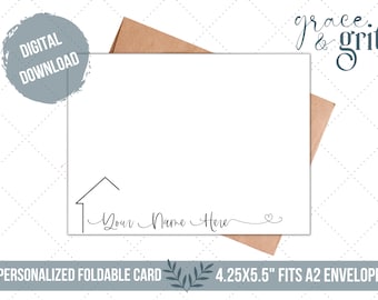 Real Estate Agent Personalized Card, Real Estate Card, Real estate thank you gift, Real Estate Stationary, Broker gift