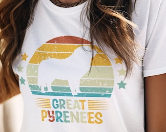 Great Pyrenees Dog Shirt, Dog Lover Gift Crewneck, Dog Gift, Dog mom, Dog Dad, Great Pyrenees Graphic, Retro Graphic Dog Shirt, Vintage Top