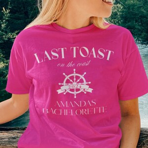 Beach Bachelorette Party Shirts, Last Toast on the Coast, Custom Bachelorette Shirts, Personalized Luxury Bachelorette, Social Club Bach