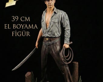 Diorama du pont Indiana Jones - Statue en résine peinte à la main à collectionner