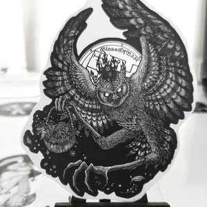 STOLAS Vinyl Art Sticker / goetia Eulen Dämon Prinz Kunstwerk
