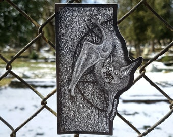 JOYFUL BLOOD SUCKER Vinyl Sticker / witchy vampire bat sticker