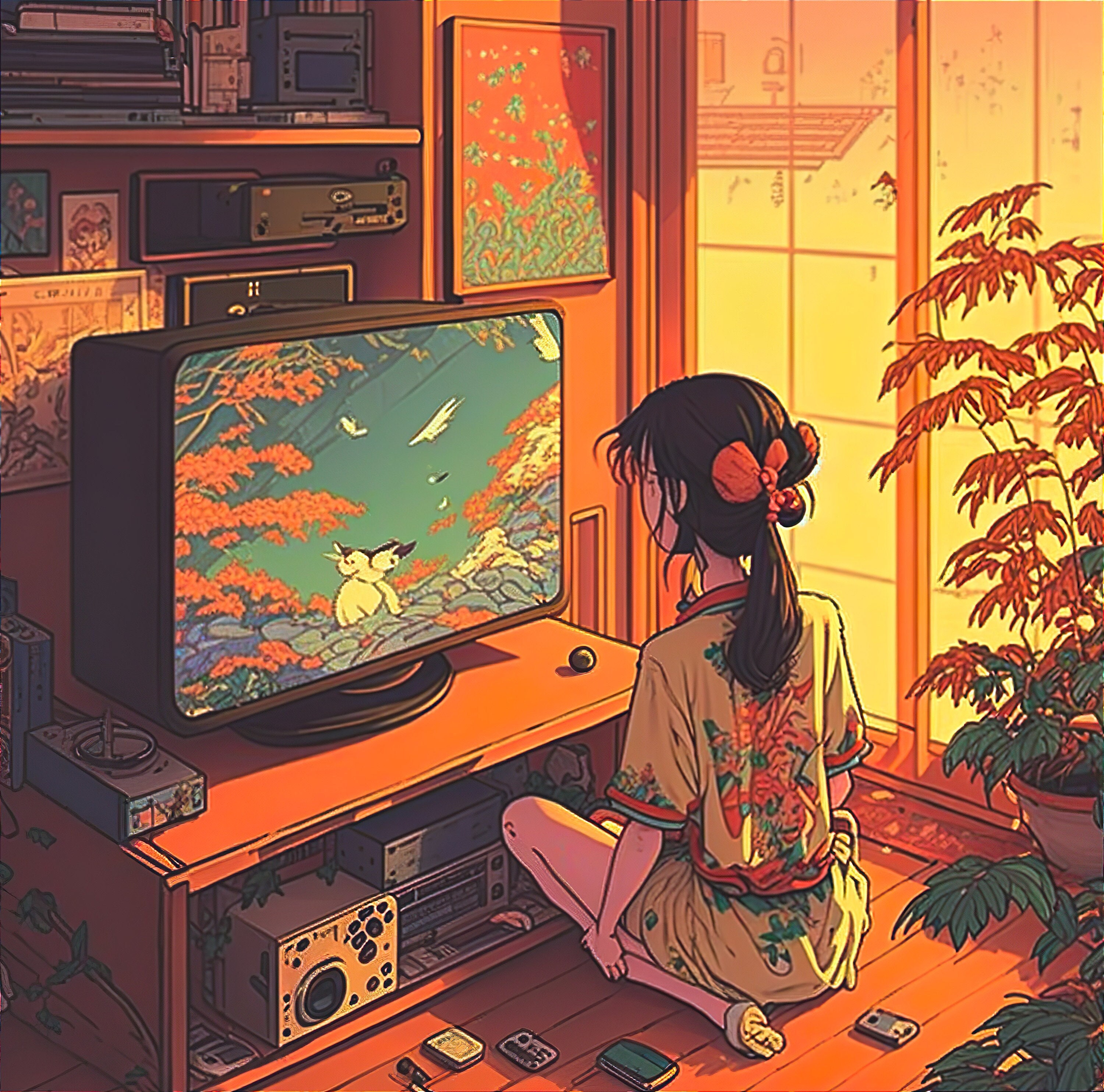 Lofi Girl Digital Art digital Lofi Girl Illustration digital Lofi Art