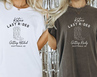 Personalized Last Rodeo Bachelorette Shirt, Custom Last Rodeo Theme Bachelorette Party Shirts, Western Themed Bridal Party Gifts, Cowgirl