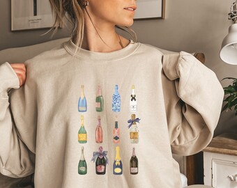 Champagne Sweatshirt, Champagne Shirt, Champagne Lovers Gift, Champagne Bottles Crewneck, Champagne Problems Sweatshirt, NYE Sweater
