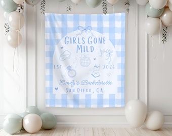Custom Girls Gone Mild Banner: Personalized Bachelorette Tapestry, Bridal Shower Decor
