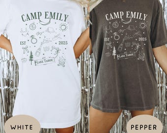 Personalized Camp Bachelorette Shirts - Custom Comfort Colors Bridesmaid Tshirts