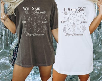 Custom Last Rodeo Bachelorette Shirts Personalized Nashville Bachelorette Party Cowgirl Bridal Party Gifts Western Bridesmaid Gift