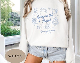 Going to the Chapel Custom Bride Gift Personalized Future Mrs Crewneck Newly Engaged Gift Bride To Be Wedding Day Sweatshirt Newly Engaged
