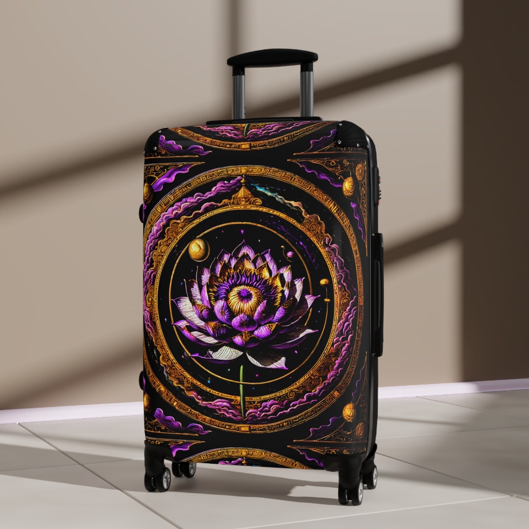 Cosmic Lotus Suitcase Etsy