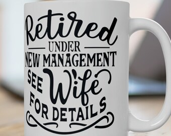 ¡Regalo divertido de jubilación para él! Taza de café de cerámica de 15 onzas