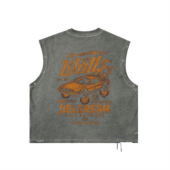 Distressed Grommet Eyelet Tank Top