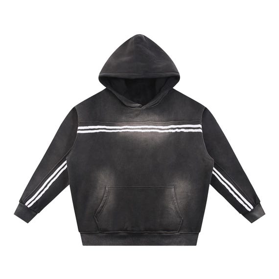 Sun Fade Contrast Tape Fleece Hoodie