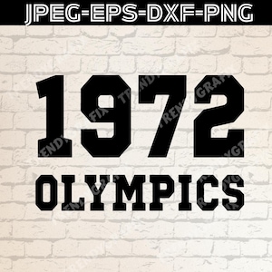 1972 Olympics black svg, Matilda Sweater, Ms Trenchbull Sweater Cricut Design, 1972 Olympics PNG - Silhouette Studio Design,Cut File,eps,dx