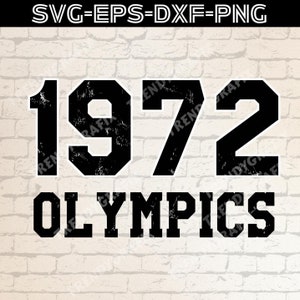1972 Olympics Vintage black svg, Matilda Sweater, Ms Trenchbull Sweater Cricut Design, 1972 Olympics PNG, Silhouette Studio, Cut File,eps,dx