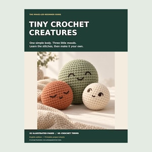 Beginner Amigurumi Crochet Guide, US Terms, Illustrated Ball Pattern and Printable Project Sheets