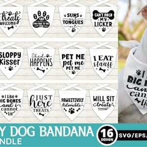 Funny Dog Bandana SVG Bundle, Pet Shirt Svg, Dog Lover svg, Dog Quote svg, Dog Bundle svg, Funny Dog svg, Dog Shirt svg, Animal Lover svg