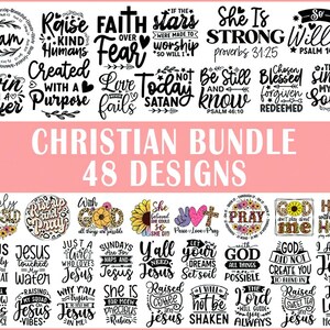 Christian Bundle SVG, Scripture Bundle, Waymaker SVG, Bible Verse Bundle, Cut Files for Cricut, Religious SVG, Jesus, God, Faith svg dxf