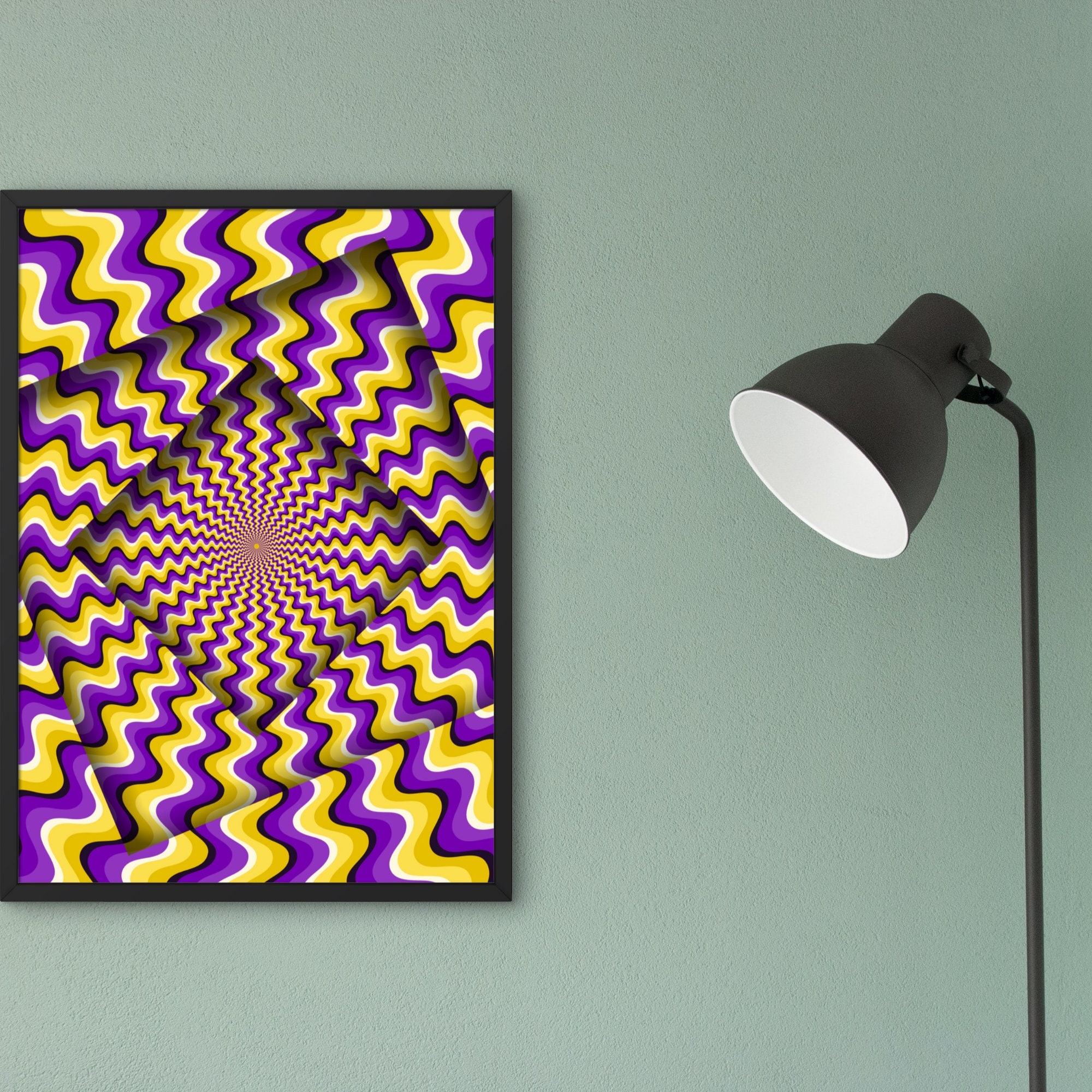 Optical Illusion Swirl Wall Art 3D Art Print Etsy Australia
