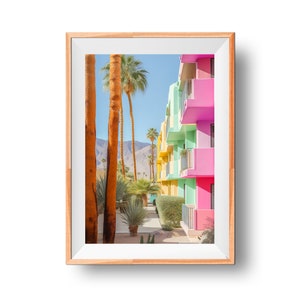 Palm Springs Hotel Poster, California Desert Printable Wall Art